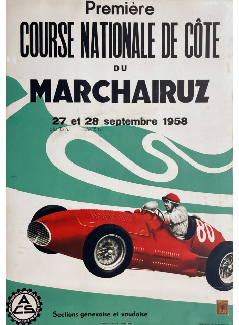 Hans W. Witschi. Première course du Marchairuz. 1958.