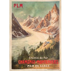 Eugène Bourgeois. Chamonix - Montenvers. PLM. Vers 1909.