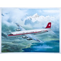 Crundall. Swissair DC-6B. 1951.