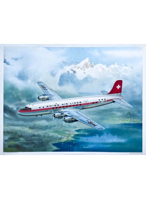 Crundall. Swissair DC-6B. 1951.