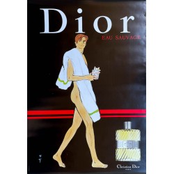 René Gruau. Dior. Eau sauvage. Vers 1980.