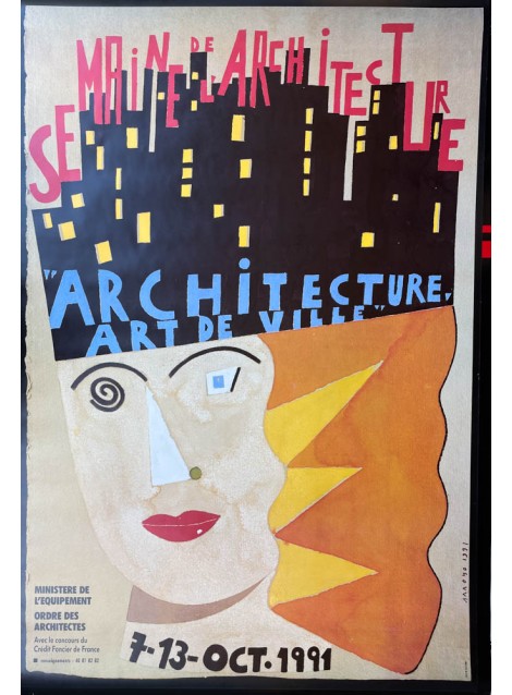 Eduardo Arroyo. Semaine de l'architecture. 1991.