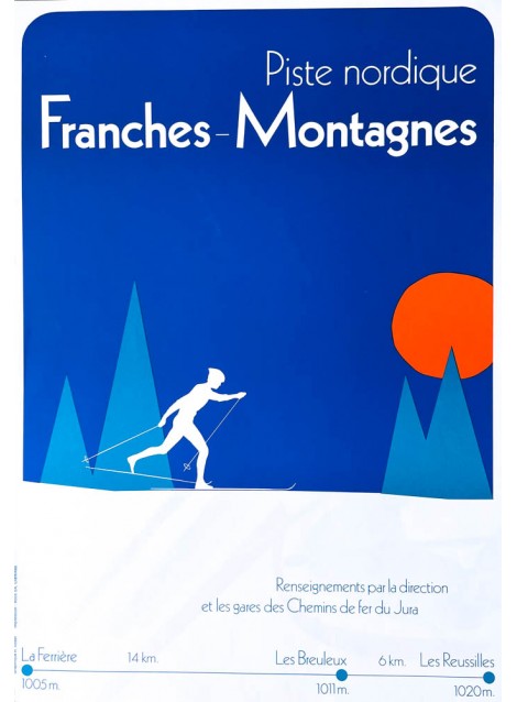 R. Voser. Franches-Montagnes. Pistes nordiques. Vers 1975