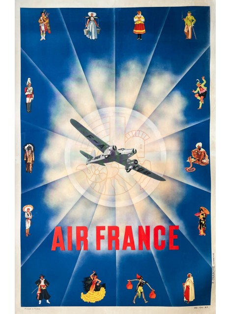 Air France. Peuples du monde. Vers 1936.