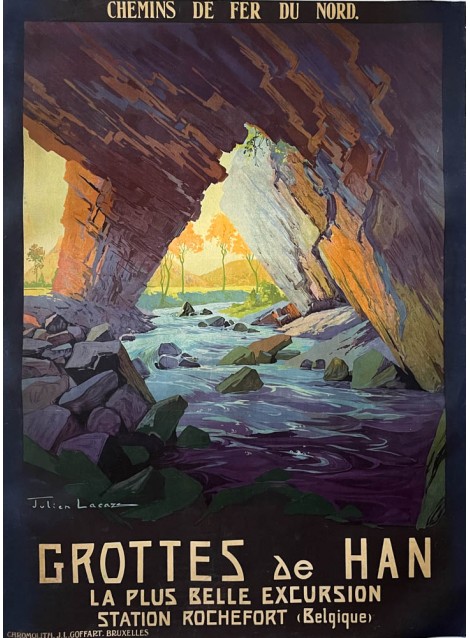 Julien Lacaze. Grottes de Han. Ca 1935.