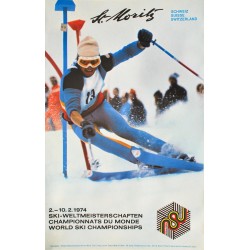 Hans Nater. St. Moritz, World Ski Championships. 1974.