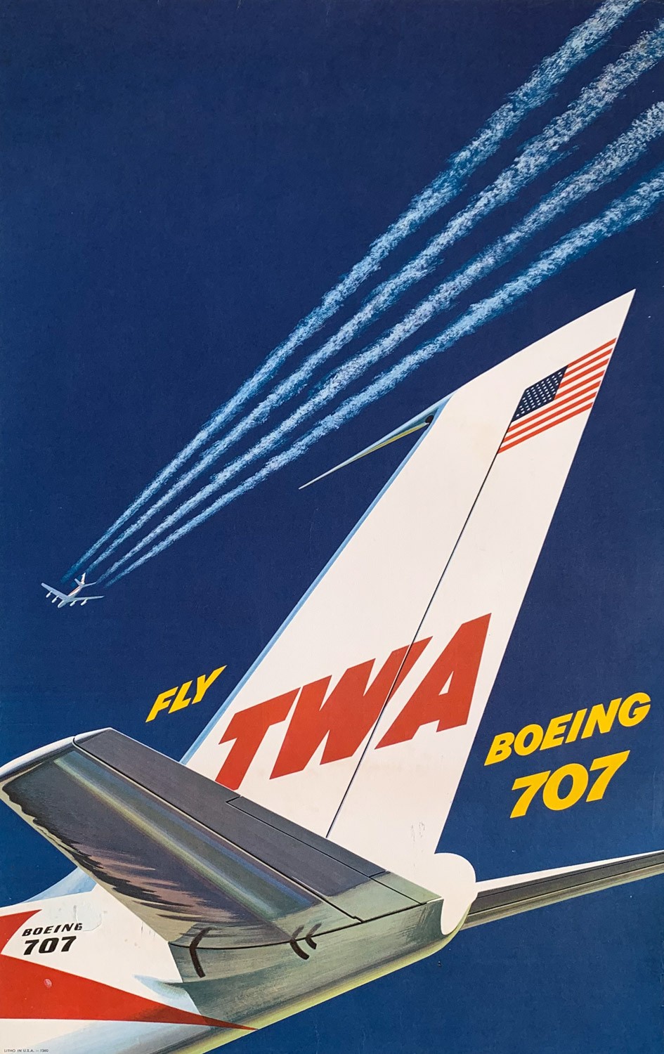 David Klein. Fly TWA. Boeing 707. Ca 1960. - Posters We Love