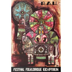 Festival folklorique égyptien. R.A.U. Vers 1960.