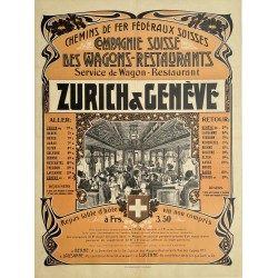 Compagnie suisse des wagons-restaurants. Zurich & Genève.