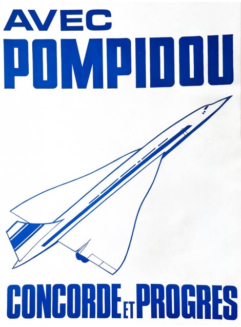 Avec Pompidou, Concorde et progrès. 1969.